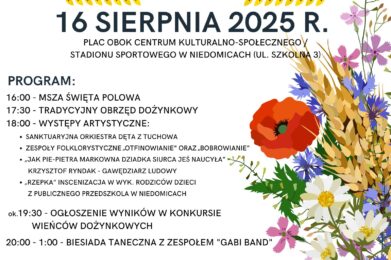 Zapraszamy na Dożynki Gminne w Niedomicach – Święto Plonów już 16 sierpnia!