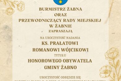 Zapraszamy na uroczystość nadania Honorowego Obywatelstwa ks. Romanowi Wójcikowi