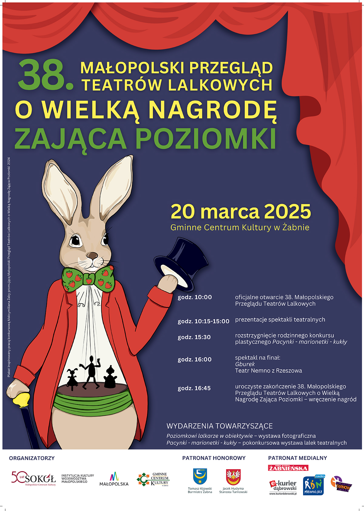 plakat zając poziomka