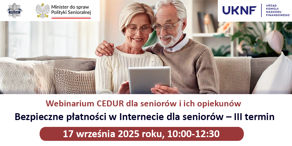 Zaproszenie na webinar: bezpieczne płatności w internecie dla seniorów
