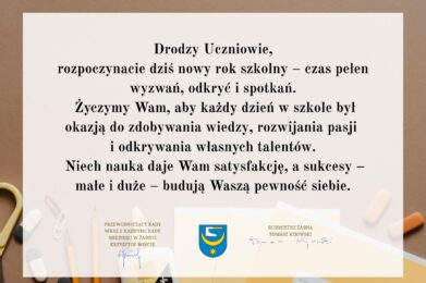 Dziś pierwszy dzień nowego roku szkolnego