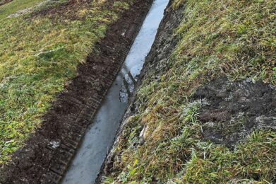 Zakończono prace melioracyjne w Niedomicach przy ul. Długiej