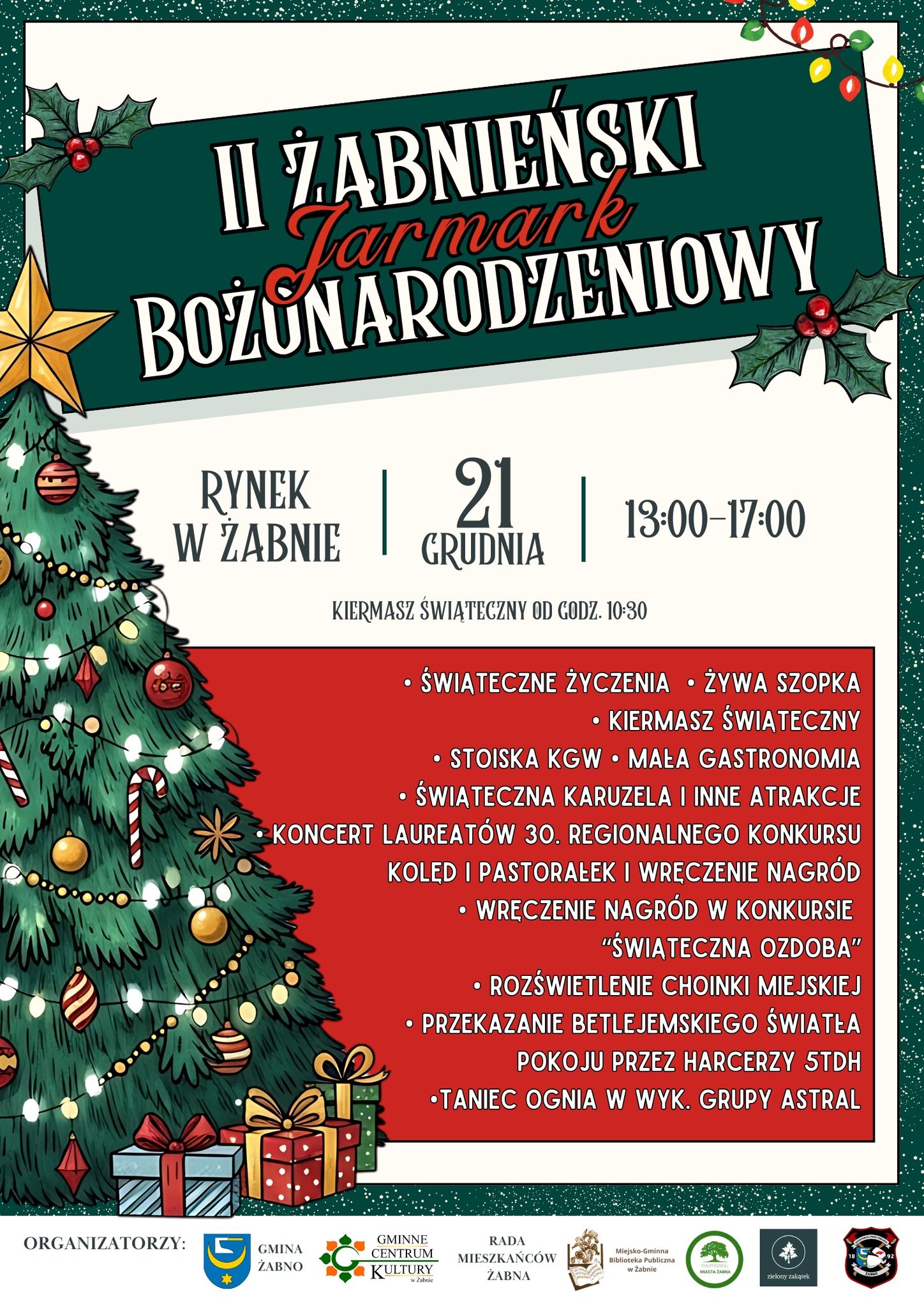 Zapraszamy na II Żabnieński Jarmark Bożonarodzeniowy!