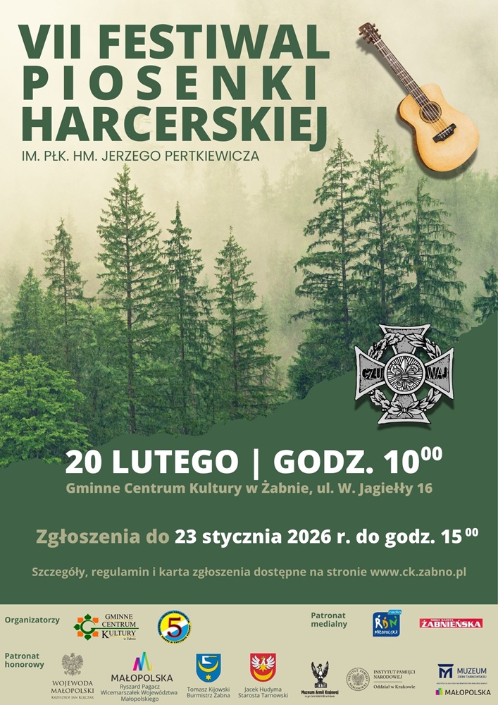 festiwal harcerski Żabno plakat