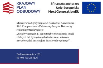NIEODPŁATNE PRZEKAZANIE SPRZĘTU NA POTRZEBY PROWADZENIA NAUCZANIA LEKCJI ZDALNYCH LUB HYBRYDOWYCH