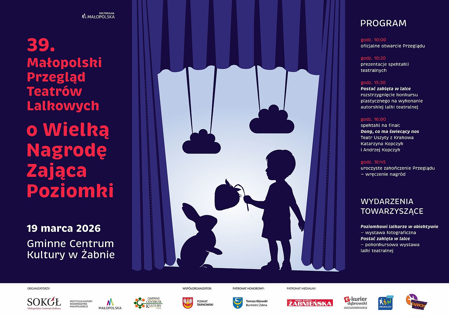 plakat zając poziomka