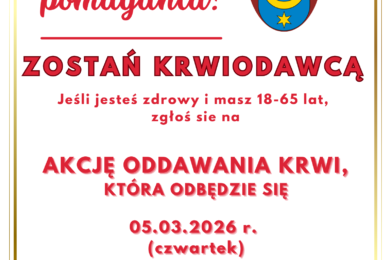 Akcja honorowego Krwiodawstwa – 5.03.2026 r.
