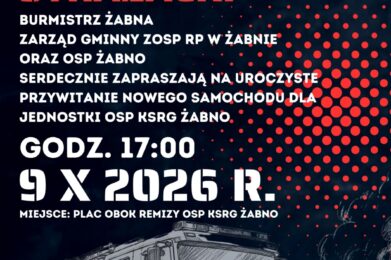 Uroczystość przywitania nowego wozu strażackiego