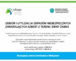 tablica inwestycyjna dotycząca azbestu
